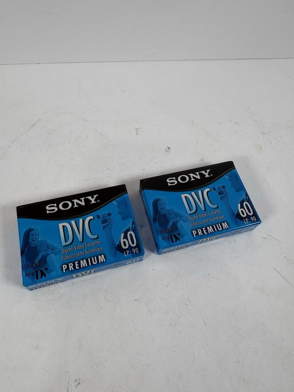Sony MiniDV DVC 60min Premium Digital Video Tapes Lot Of 2 - New Sealed
